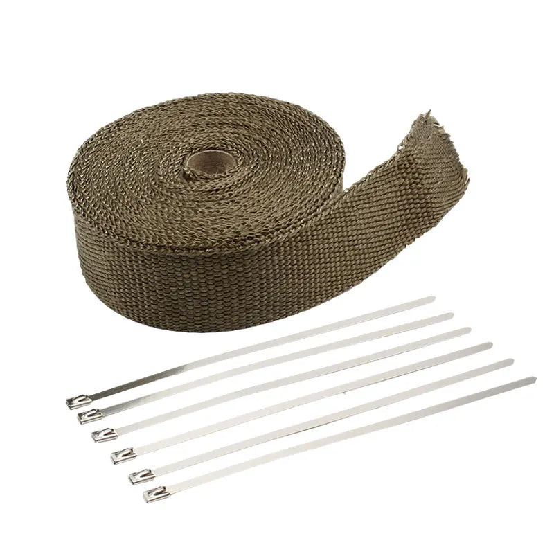 Cinta térmica para silenciador de sistemas de escape de motocicletas, envoltura de escape de 5 cm, 5 m, 10 m, 15 m, para pitbike, enduro, motocross, tuning, carreras, pieza modificada