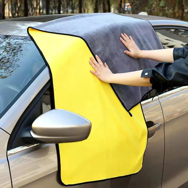 SEAMETAL 160X60CM Microfiber Car Wash Towel Thicken Towels Car Double-Sided Soft Cloth Auto Detailing Care Washing Drying Rags