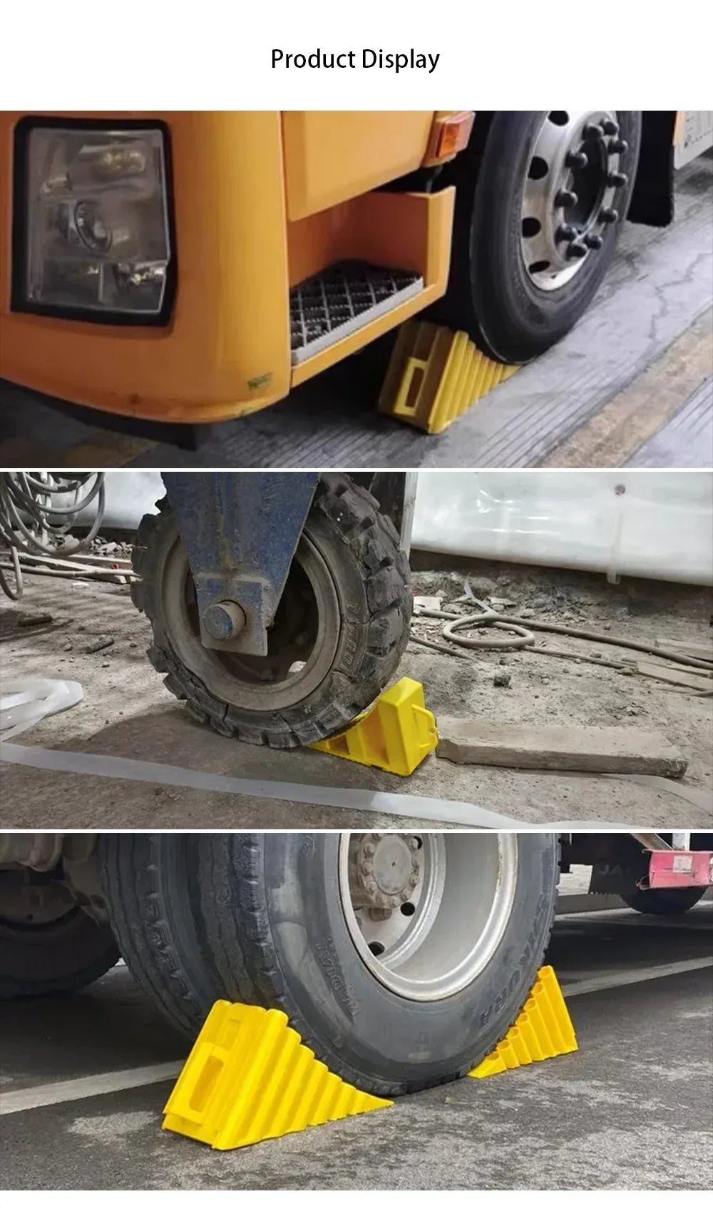 Car Multipurpose Anti-Slip Wheel Chock Portable Tire Chocks Wear-Resistant Tire Stopper Wheel Stopper for Trucks Car Accessories