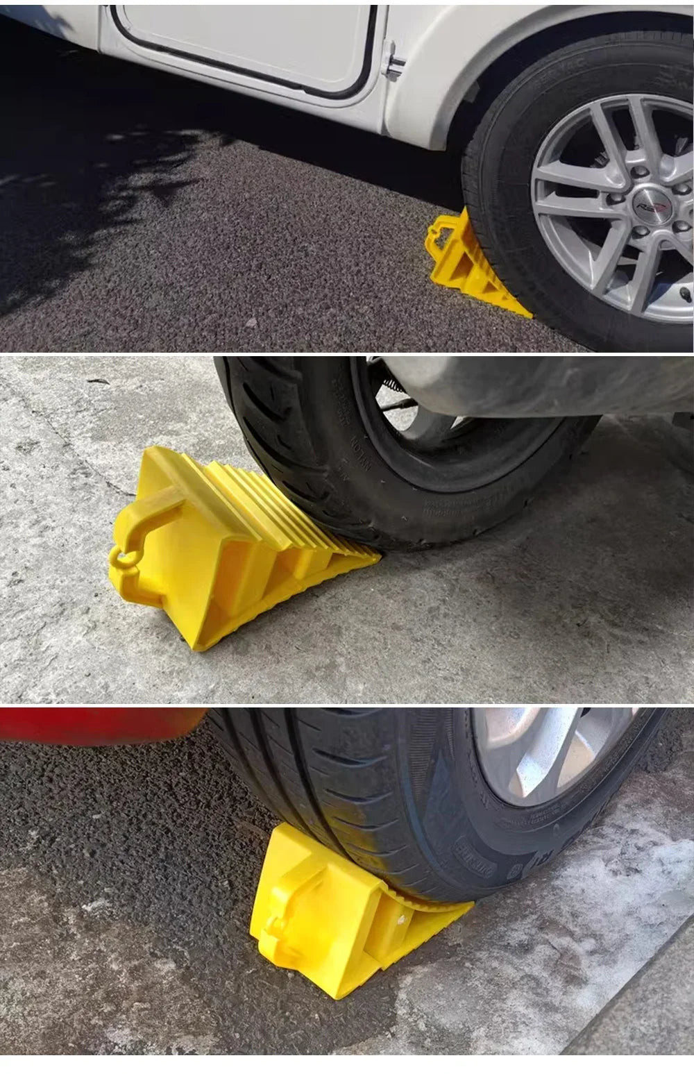 Car Multipurpose Anti-Slip Wheel Chock Portable Tire Chocks Wear-Resistant Tire Stopper Wheel Stopper for Trucks Car Accessories