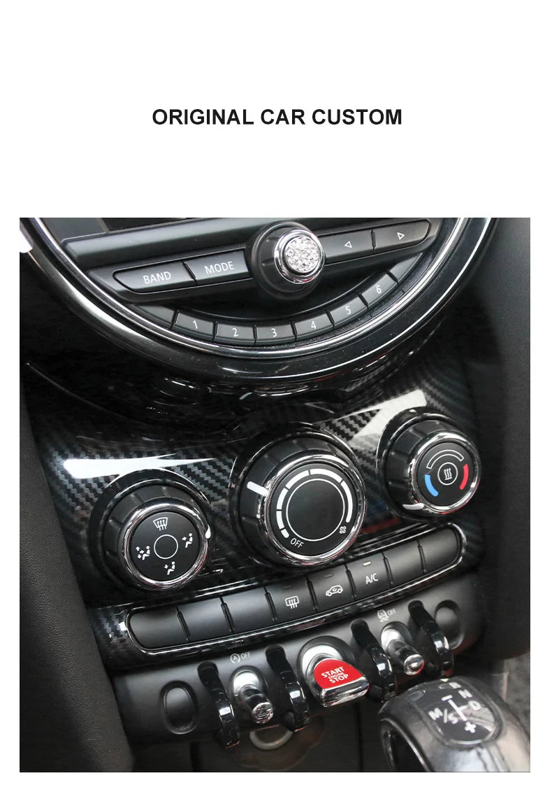 Panel de perilla de coche para BMW Mini Cooper F56 Accesorios F55 Accesorios interiores de automóvil Pegatinas protectoras Estilo de coche modificado