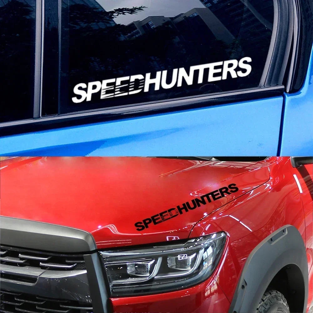 Pegatinas de vinilo para coche con gráficos de Speed Hunters de 100 x 10 cm, resistentes al agua, para carrocería de carreras, parachoques de camión, ventana trasera, accesorios de tuning