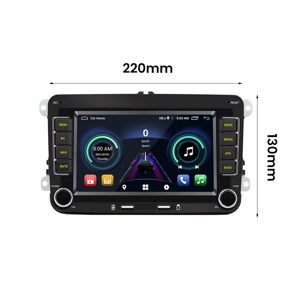 2 Din Car Stereo Radio Android13 Car Multimedia Player GPS WiFi Carplay For Volkswagen Skoda Octavia golf 5 6 Touran Passat Polo