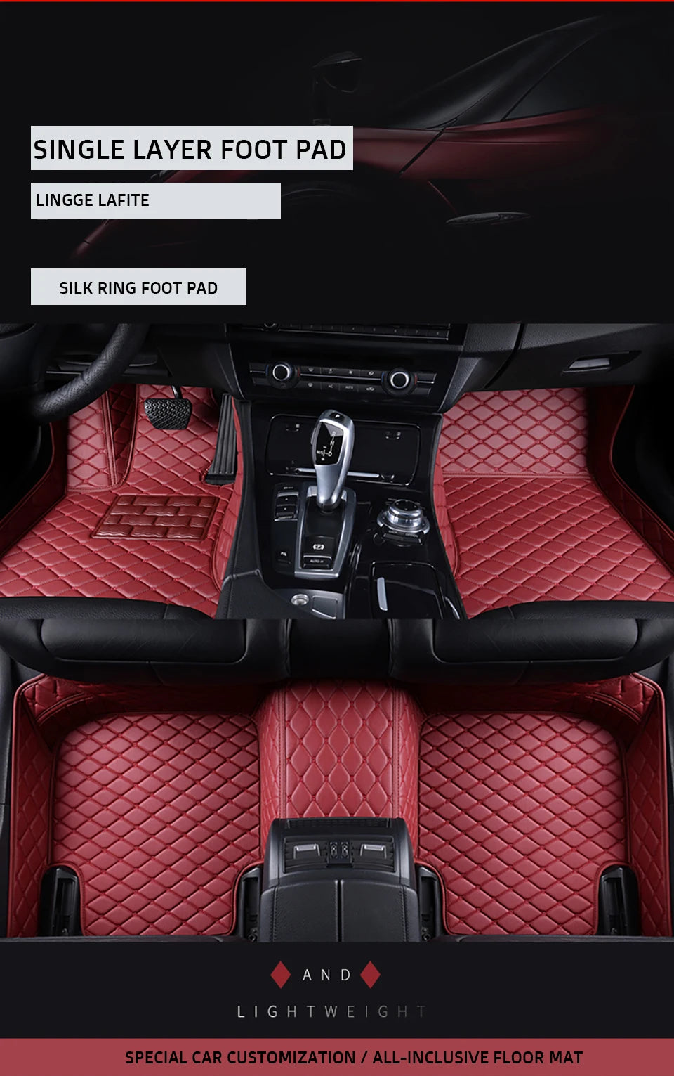 KAHOOL Custom Car Floor Mats For Audi A4 Saloon B8 B9 Auto Carpets Foot Coche Accessorie