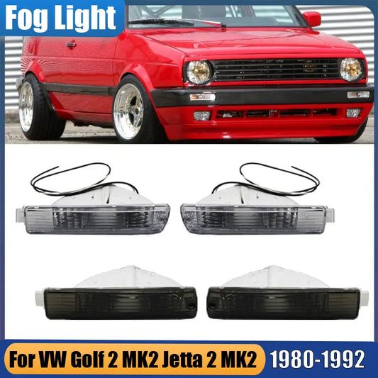 1 Pair Front Turn Signal Bumper Indicator Light For Volkswargen VW Golf 2 MK2 Jetta 2 MK2 1980-1992 Fog Corner Lamp Auto Parts