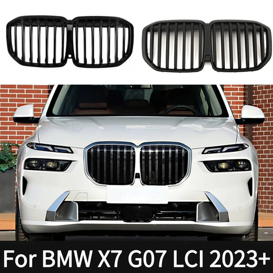 For BMW X7 G07 LCI 2023+ ABS Kidney Grille Front Grills Bumper Lip Car Styling