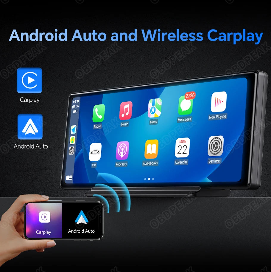 K50 Ai Screen 4G Android 13 Dash Cam CarPlay & Android Auto Car DVR GPS Bluetooth AUX FM Rearview Mirror Video Recorder