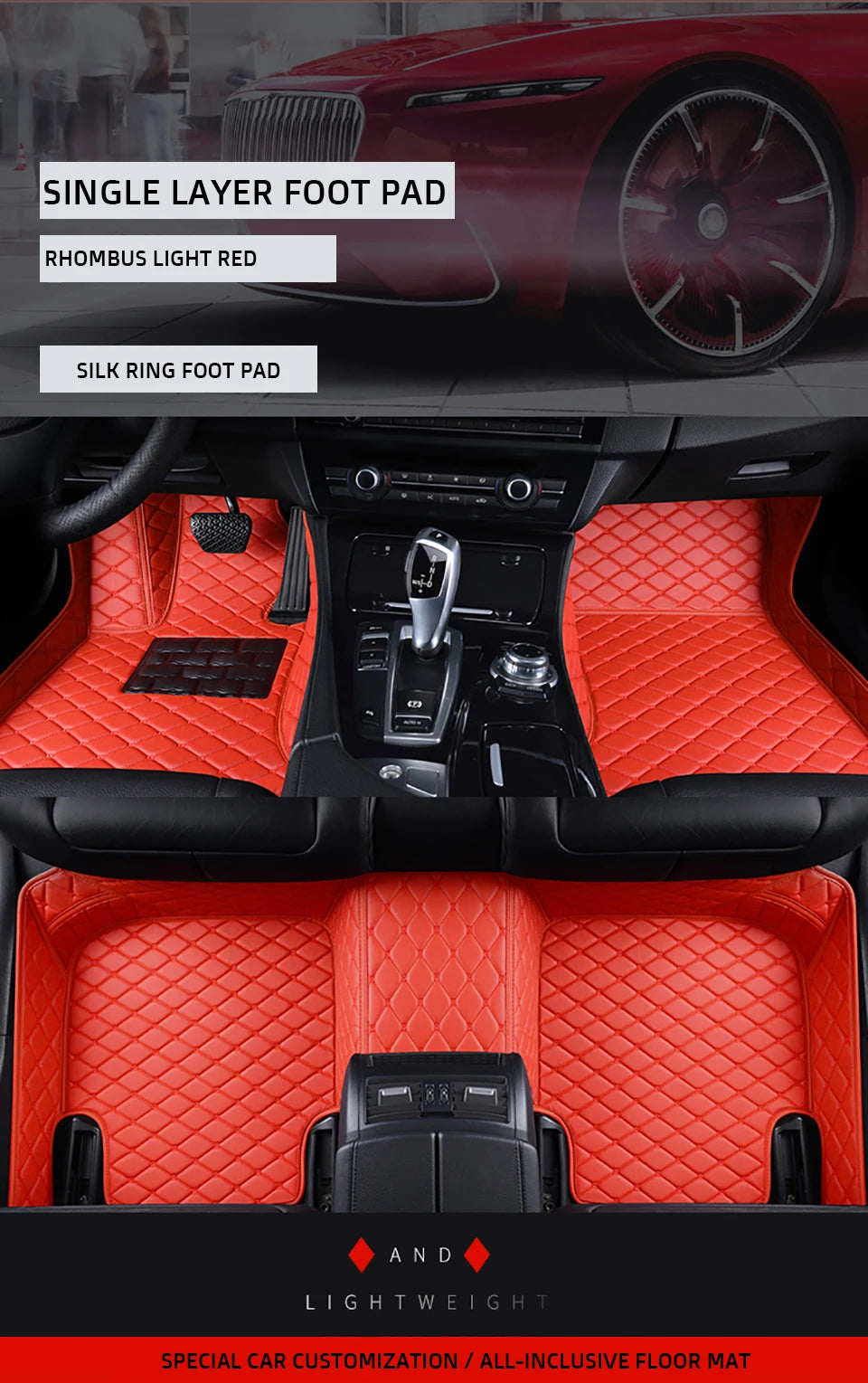 KAHOOL Custom Car Floor Mats For Audi A4 Saloon B8 B9 Auto Carpets Foot Coche Accessorie