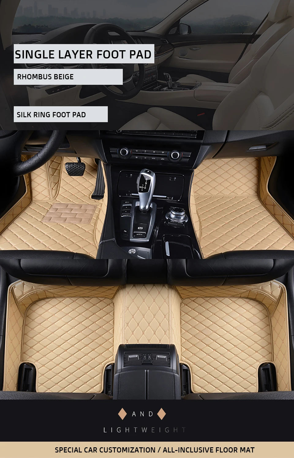 KAHOOL Custom Car Floor Mats For Audi A4 Saloon B8 B9 Auto Carpets Foot Coche Accessorie