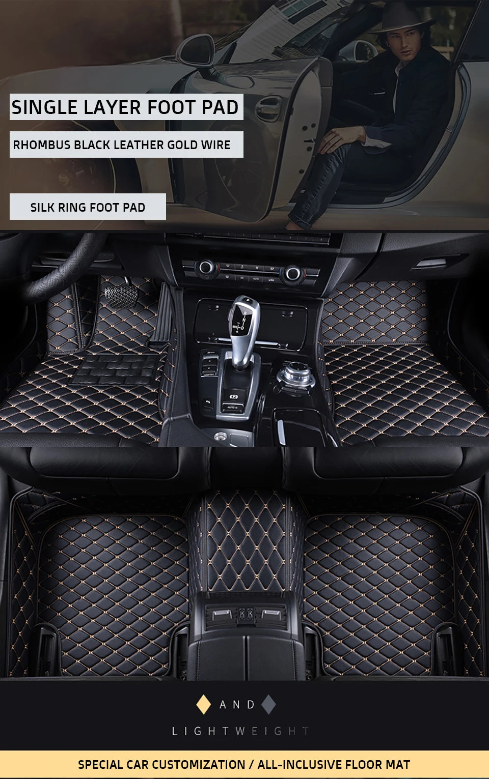 KAHOOL Custom Car Floor Mats For Audi A4 Saloon B8 B9 Auto Carpets Foot Coche Accessorie