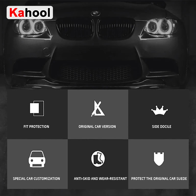 KAHOOL Custom Car Floor Mats For Audi A4 Saloon B8 B9 Auto Carpets Foot Coche Accessorie