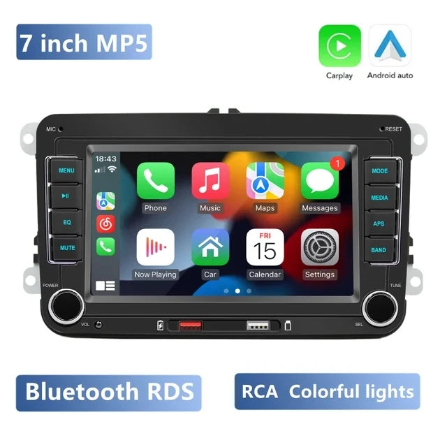 2 Din Car Stereo Radio Android13 Car Multimedia Player GPS WiFi Carplay For Volkswagen Skoda Octavia golf 5 6 Touran Passat Polo